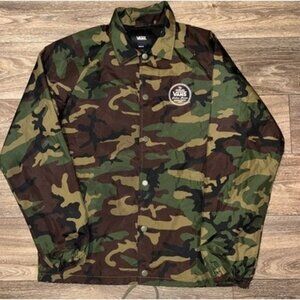 Vans Off The Wall Camo Button Up Men's Size Medium Jacket